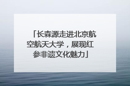 长森源走进北京航空航天大学，展现红参非遗文化魅力