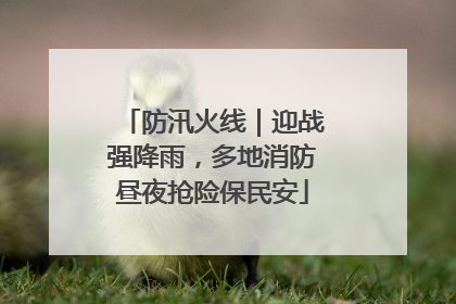 防汛火线｜迎战强降雨，多地消防昼夜抢险保民安