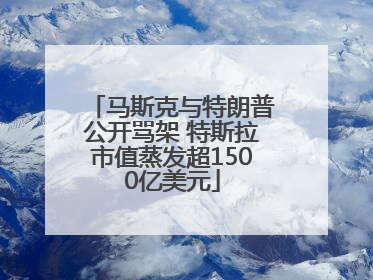 马斯克与特朗普公开骂架 特斯拉市值蒸发超1500亿美元