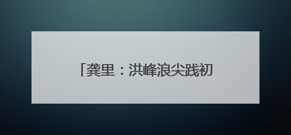龚里：洪峰浪尖践初心 铁肩担当护平安