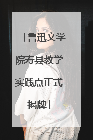 鲁迅文学院寿县教学实践点正式揭牌