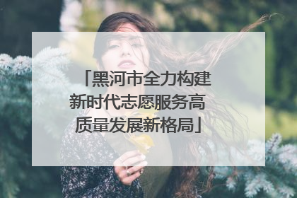 黑河市全力构建新时代志愿服务高质量发展新格局