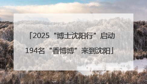 2025“博士沈阳行”启动 194名“香博博”来到沈阳