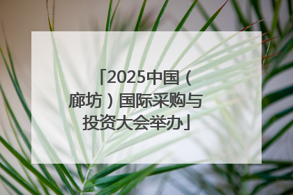 2025中国（廊坊）国际采购与投资大会举办