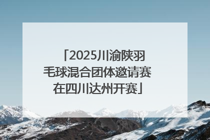 2025川渝陕羽毛球混合团体邀请赛在四川达州开赛