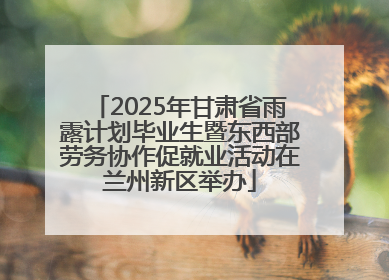 2025年甘肃省雨露计划毕业生暨东西部劳务协作促就业活动在兰州新区举办