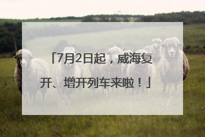 7月2日起，威海复开、增开列车来啦！