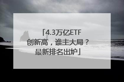 4.3万亿ETF创新高，谁主大局？最新排名出炉