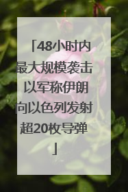 48小时内最大规模袭击 以军称伊朗向以色列发射超20枚导弹