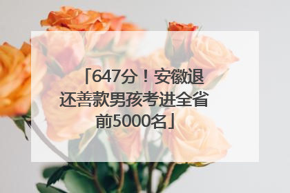 647分！安徽退还善款男孩考进全省前5000名