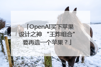 OpenAI买下苹果设计之神 “王炸组合”要再造一个苹果？