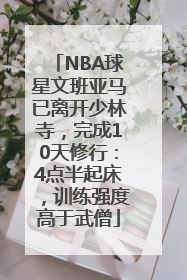 NBA球星文班亚马已离开少林寺，完成10天修行：4点半起床，训练强度高于武僧